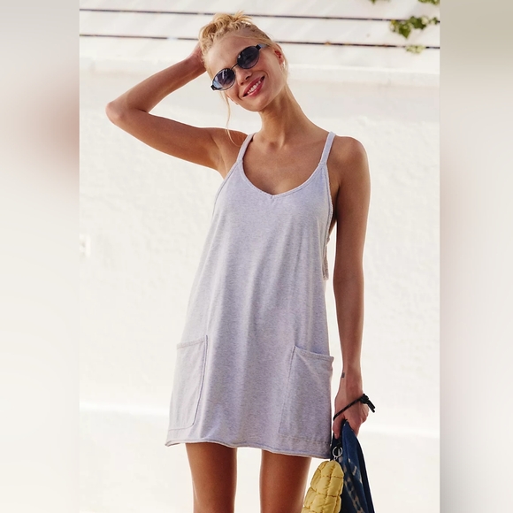 FP Movement Hot Shot Mini Dress Blueberry M Lavender Pale Blue Free People New - Picture 2 of 13